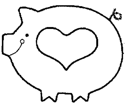 a pig with a heart