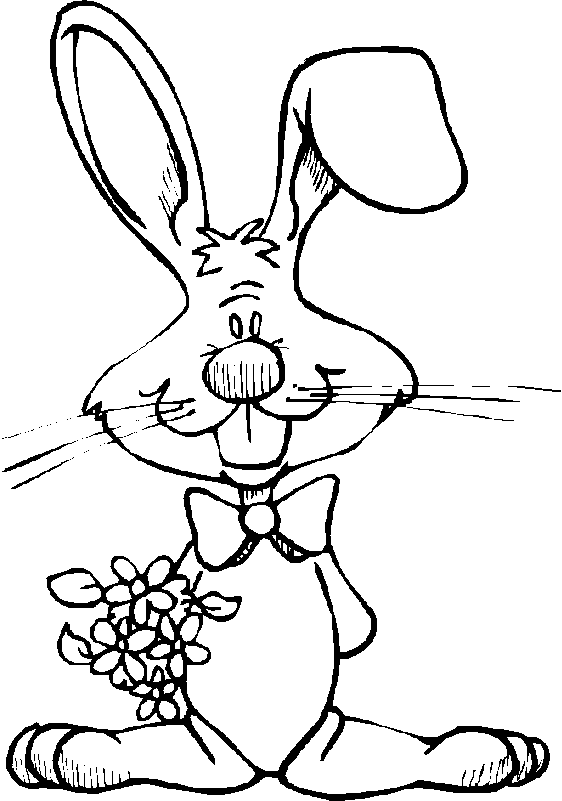 rabbit with some flowers