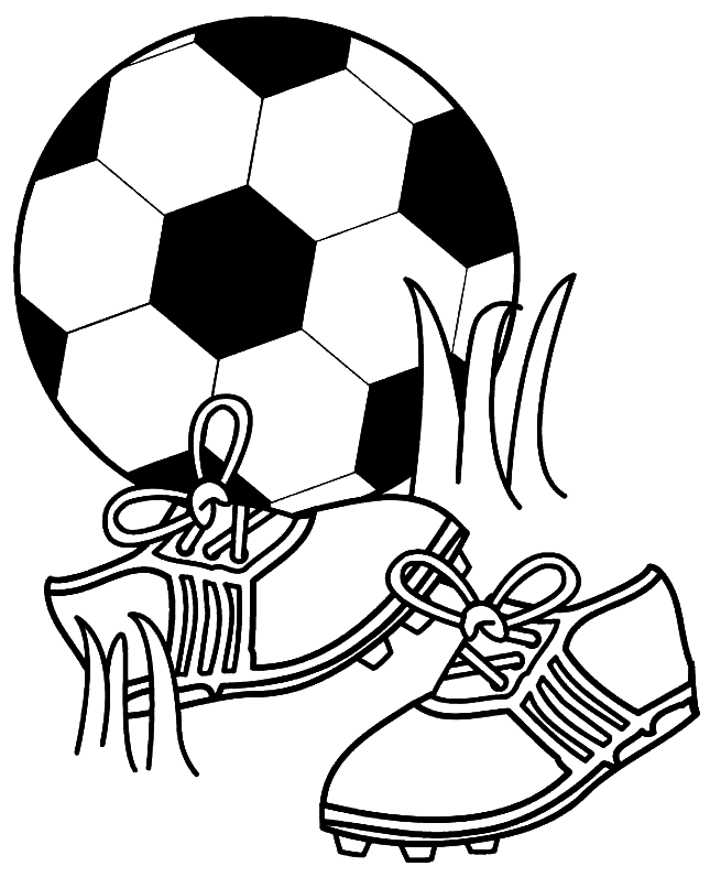 soccer ball and shoes