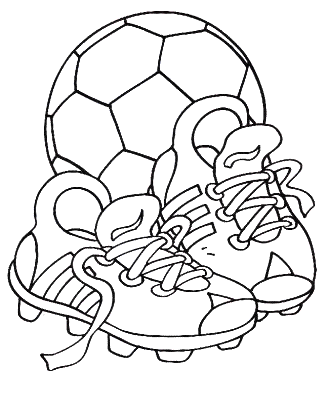 soccer s shoes with the ball