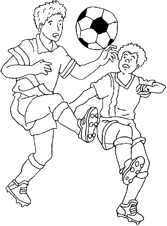 two soccer players with the ball