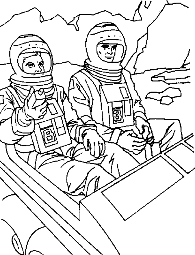 two astronauts in a space s vehicule