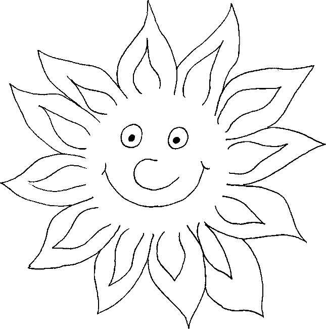 a sun in the shape of flower