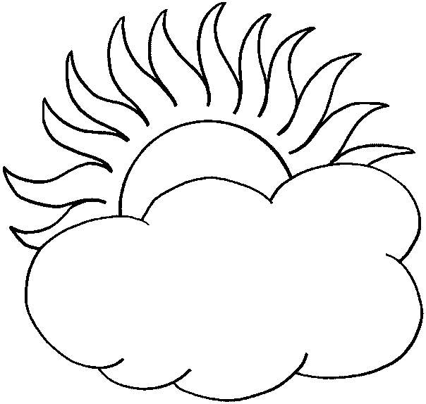 the sun with half is hidden by a cloud