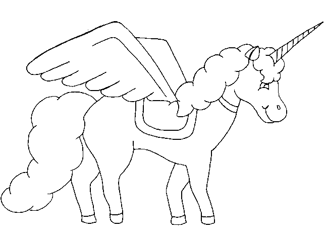 litlle unicorn with wings